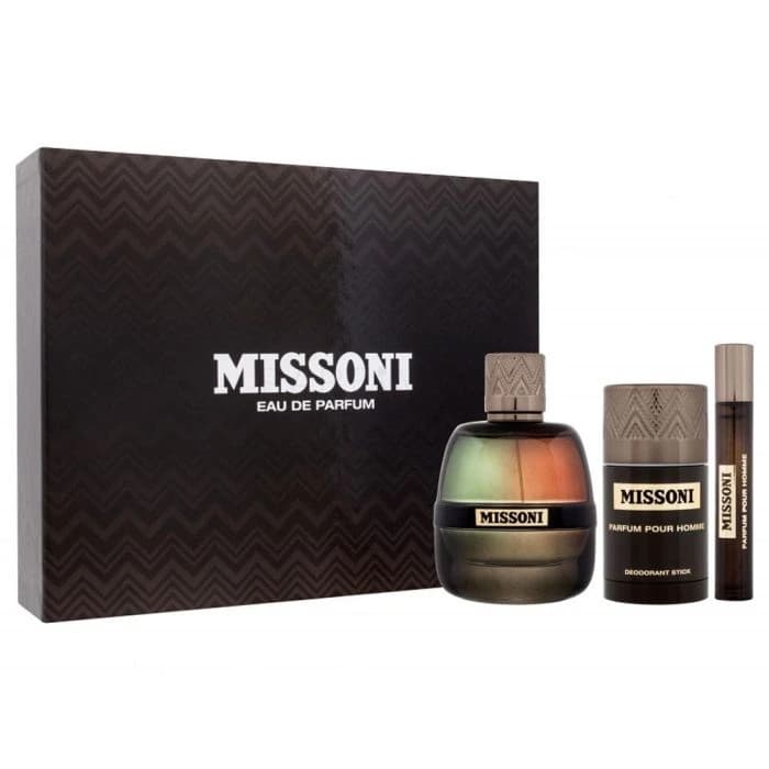 Missoni EDP 100ml + EDP 10ml + Shower Gel 75ml Gift Set For Men