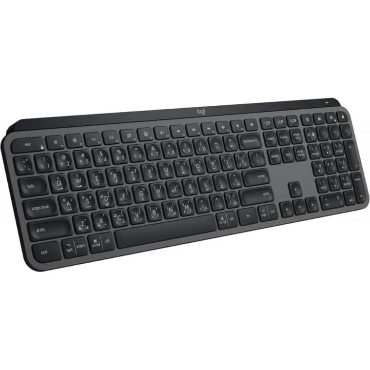 Logitech MX Keys S Wireless Keyboard, Backlighting, Bluetooth, USB C Rechargeable, for Windows PC, Mac - Graphite, AR Layout