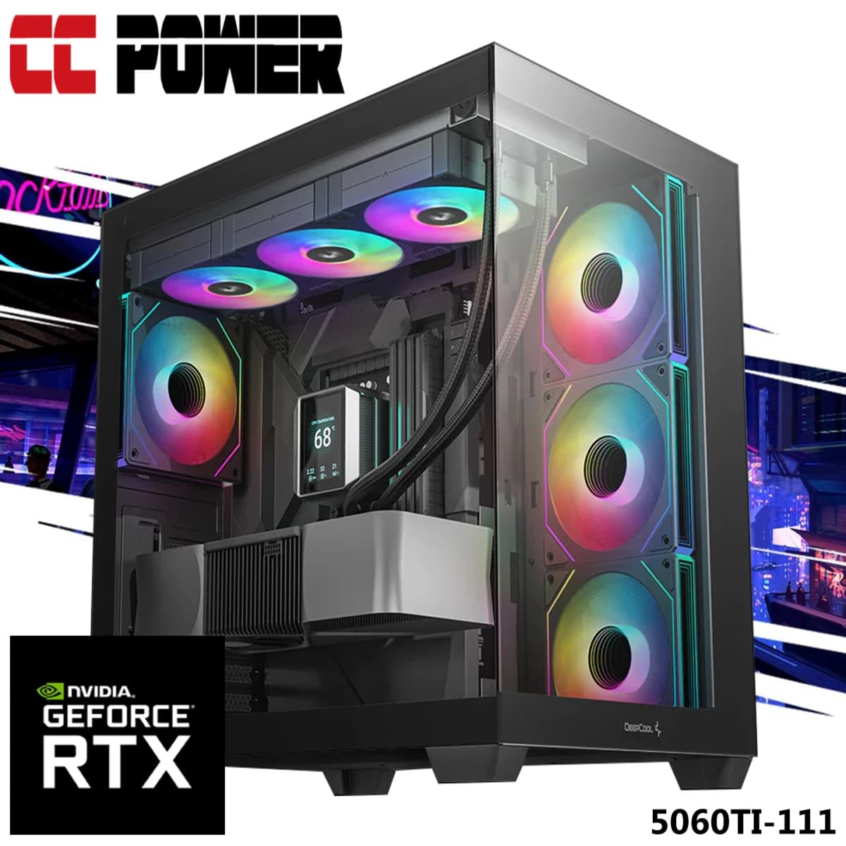 CC Power 5060TI-111 Gaming PC with AMD Ryzen 7 9700X & Nvidia RTX 5060TI