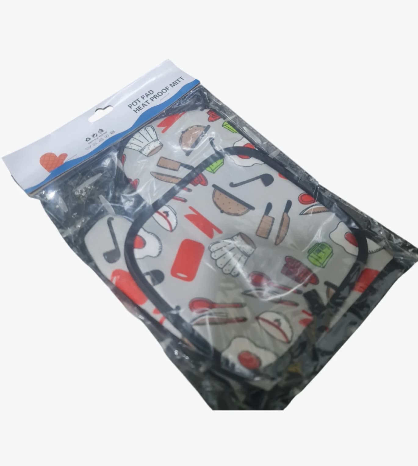 Kitchen Mitt and Pot Holder with Fun Graphics for Cooking Enthusiasts with Stylish Design for Kitchens