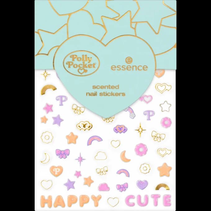 Polly Pocket Scented Nail Stickers with Cute Colorful Designs