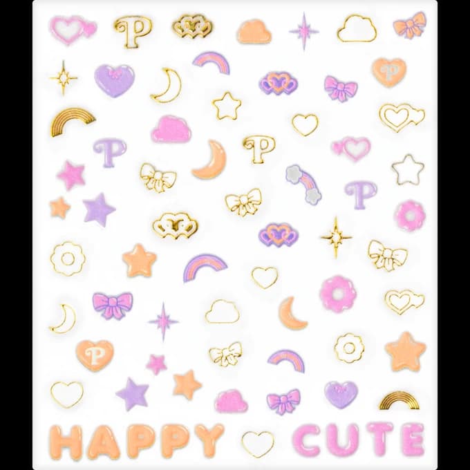 Polly Pocket Scented Nail Stickers with Cute Colorful Designs