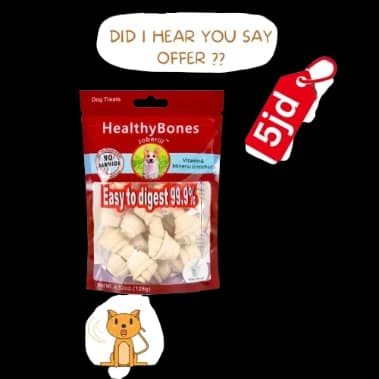 Healthy and Digestive Dog White Bones 260gm