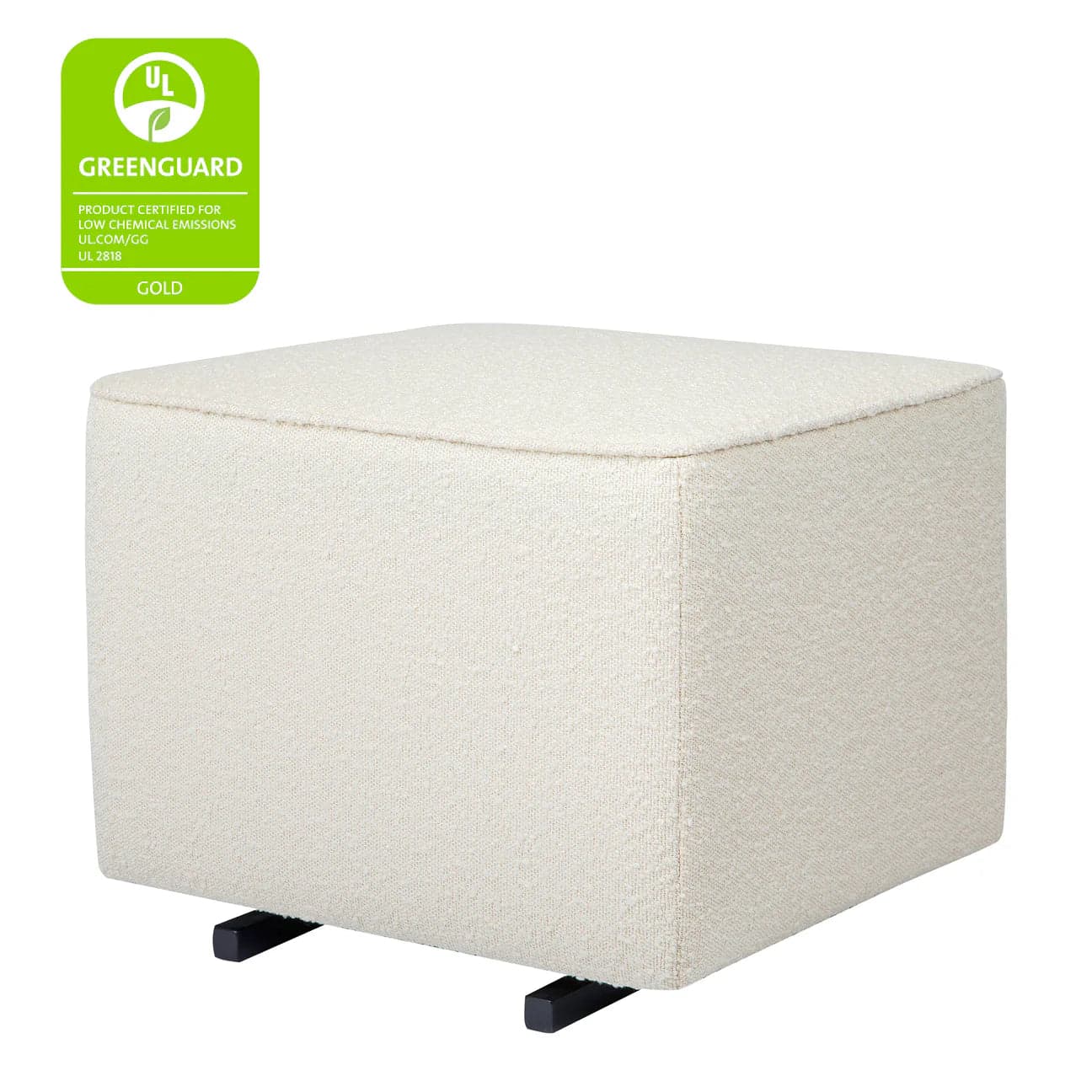 Pre-Order Kiwi Gliding Ottoman in Ivory Boucle