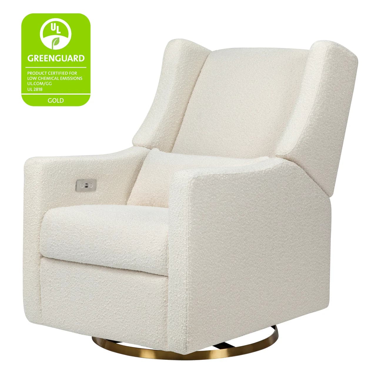 Kiwi Electronic Recliner and Swivel Glider in Boucle with USB port