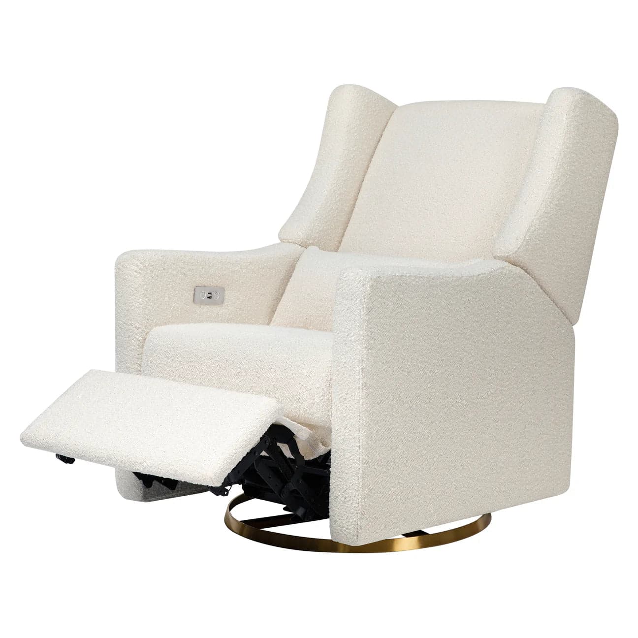 Kiwi Electronic Recliner and Swivel Glider in Boucle with USB port