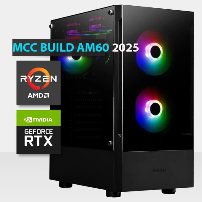 MCC AM60-25 - MIDAS Gaming PC Build || AMD Ryzen 5 7500F 6-Core - GeForce RTX 5060 OC 8GB GDDR7 Graphics Card