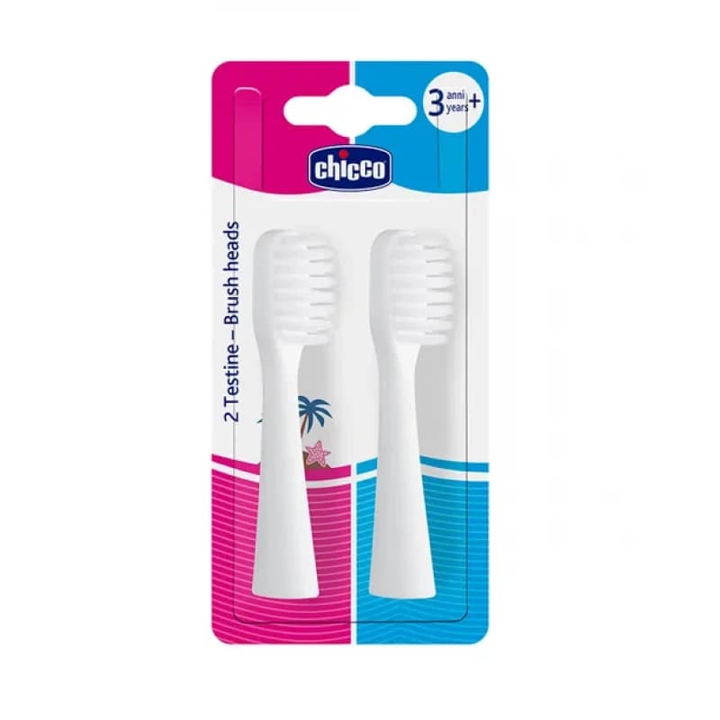 Chicco Replaceable Electric Toothbrush Heads, White