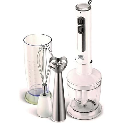 Black and Decker 4-in-1 Hand Blender Stainless Steel with 400W Chopper SB4000-B5
