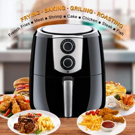 Mega Air Fryer 5.2L 1800W Black