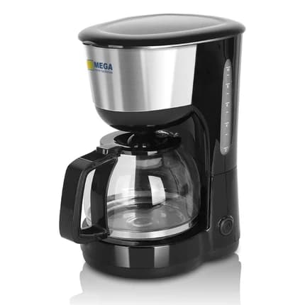 Mega Coffee Maker 1000W 1.25L - Black