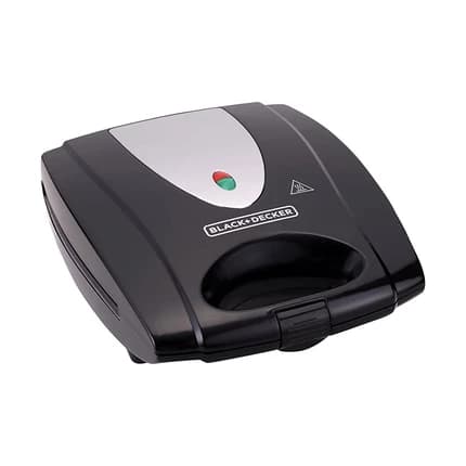 Black & Decker Sandwich Maker with 4 Slots, 1400W - Black TS4080-B5