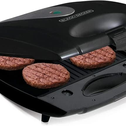 Black & Decker Sandwich Maker with 4 Slots, 1400W - Black TS4080-B5