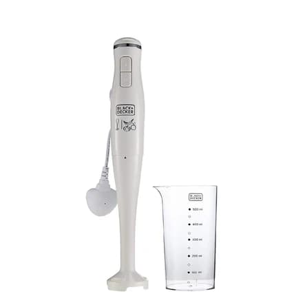 Black & Decker Hand Blender with Glass Measuring Cup, Two Speeds - 300W SB2500-B5