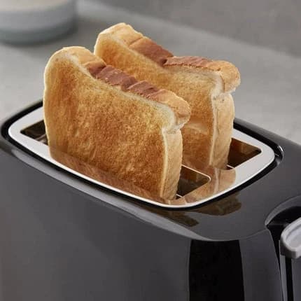 Mega Toaster 750 Watts Two Slices Black