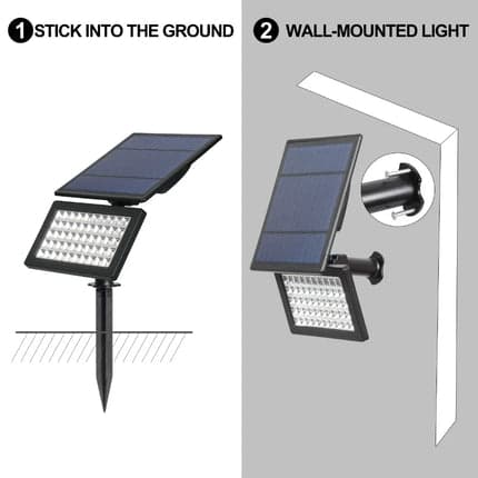 Versatile 50W Solar-Powered LED Garden Spotlight