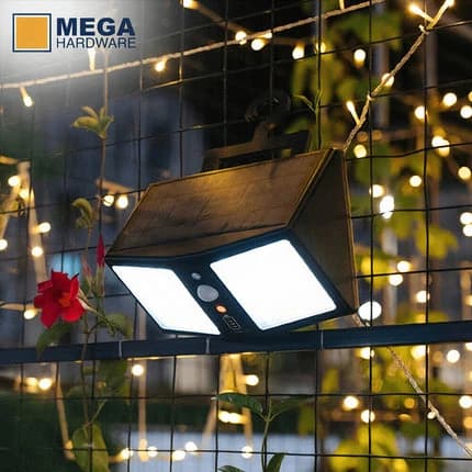 Wall-Mounted Solar Light with Remote - White