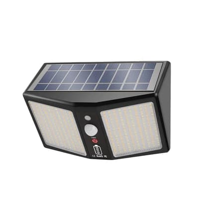 Wall-Mounted Solar Light with Remote - White