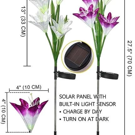 Artificial Flowers with Garden Lights