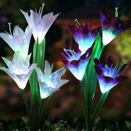 Artificial Flowers with Garden Lights