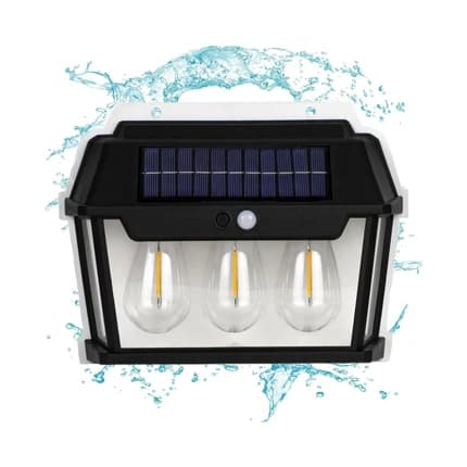 Solar-Powered Wall Lantern, Waterproof