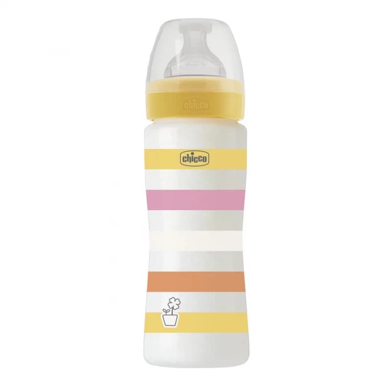 Chicco Well-Being Bottle Fast Flow 4m+ 330ml Yellow