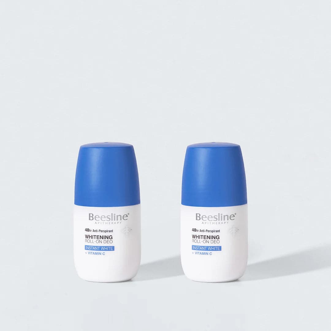 Offer Beesline Instant White Deo Roll On 50ml 2 Pcs مضاد للتعرق