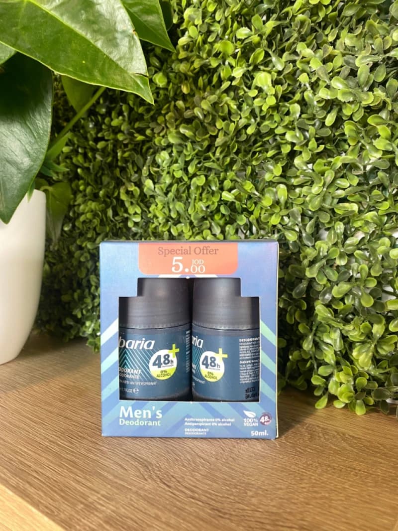 Babaria Men's Deo Roll On 50ml 2 Pcs offer عرض قطعتين مزيل عرق رجالي