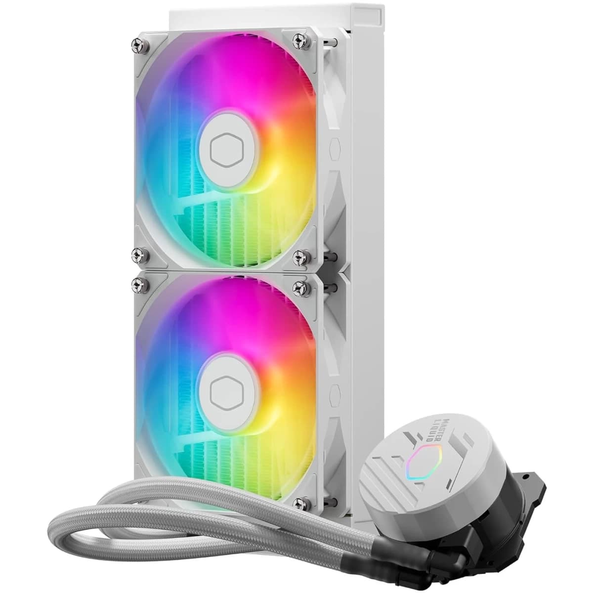 Cooler Master MasterLiquid 240L Core 240mm AIO Liquid Cooler ARGB Sync Gen S Coldplate Pump For Intel & AMD CPU - White