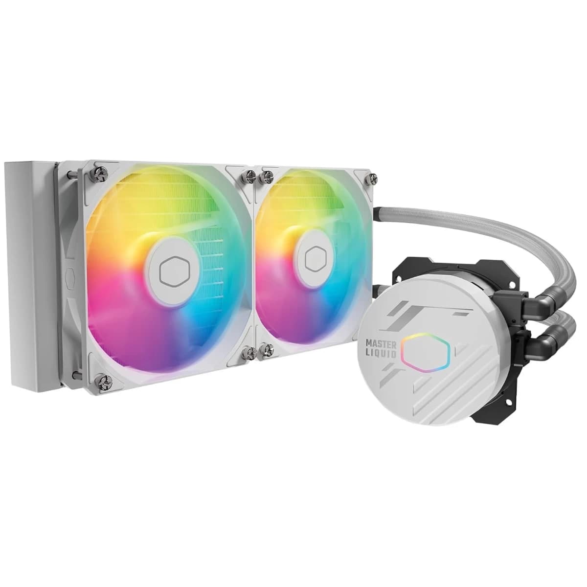 Cooler Master MasterLiquid 240L Core 240mm AIO Liquid Cooler ARGB Sync Gen S Coldplate Pump For Intel & AMD CPU - White