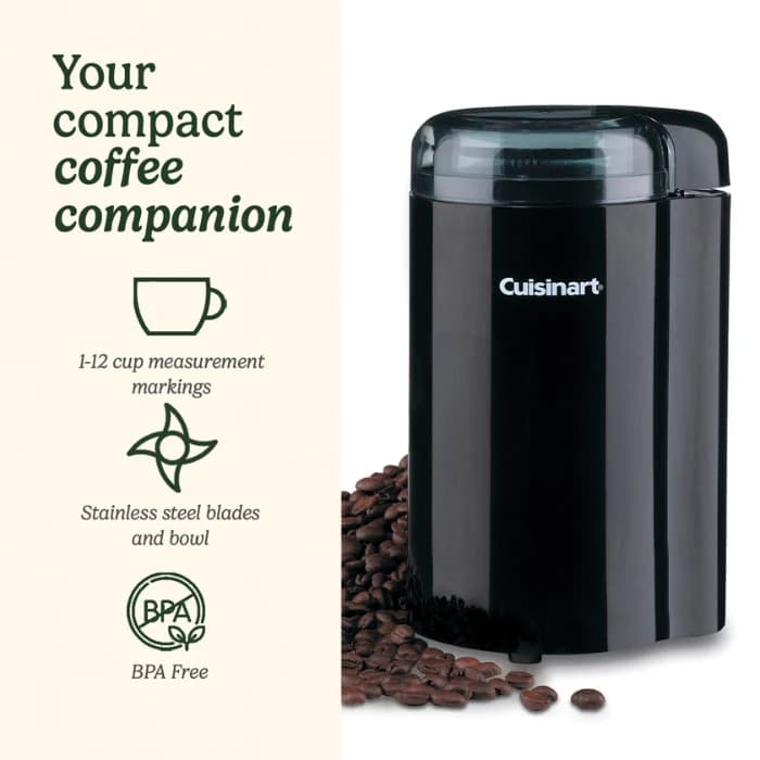 Cuisinart Coffee Grinder, 135Watts, Black