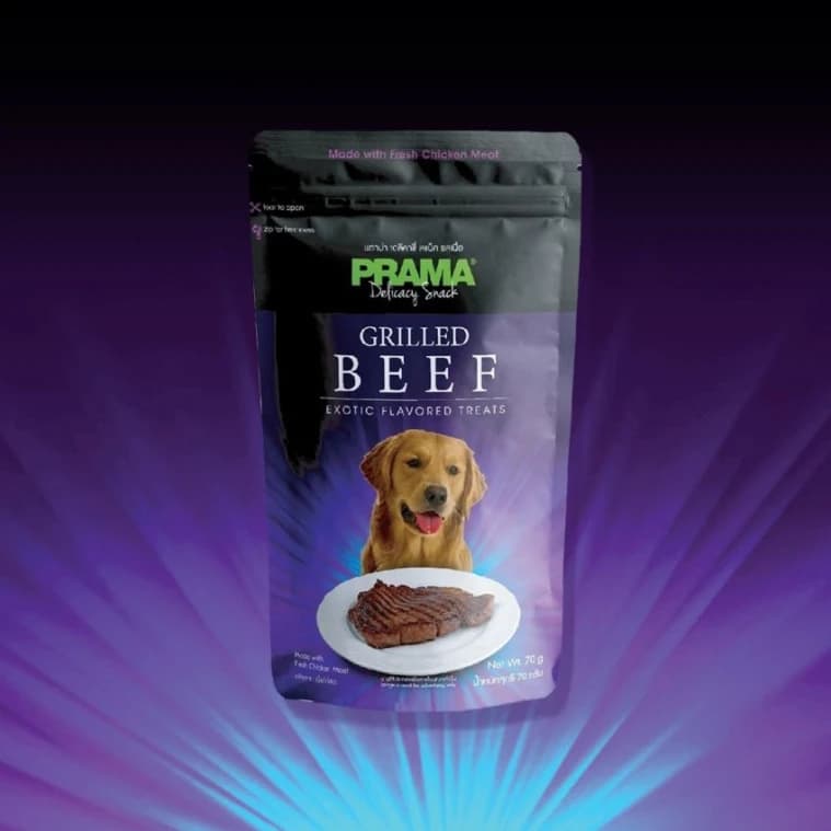 Prama Snack Grilled Beef Flavor Treats 70g