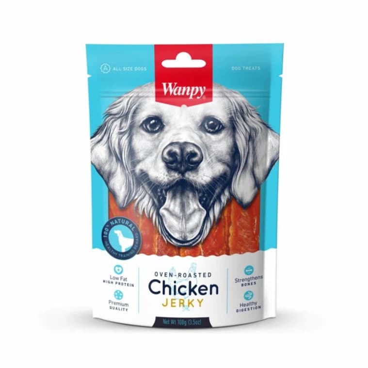 Wanpy Chicken Jerky dogs treat 100g