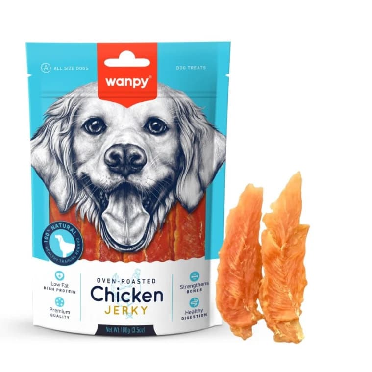 Wanpy Chicken Jerky dogs treat 100g
