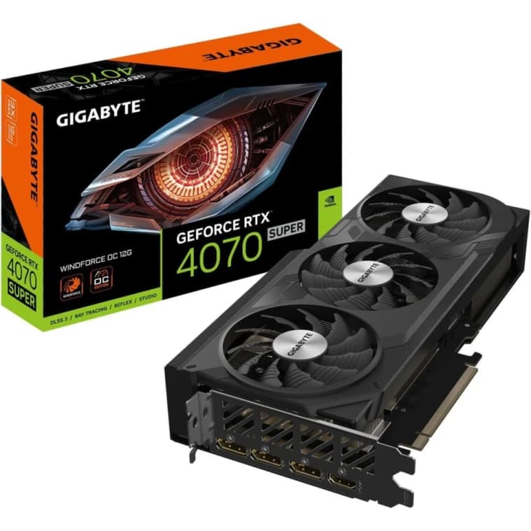 GIGABYTE GeForce RTX 4070 SUPER WINDFORCE OC 12GB GDDR6X - Graphics Card