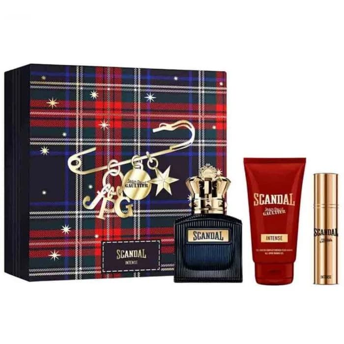 Jean Paul Gaultier Scandal Intense EDP 100Ml + EDP 10Ml + Shower Gel 75Ml Gift Set For Men