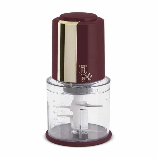 Berlinger Haus Chopper, 4 Stainless Steel Blades, 600Ml, 300Watts, Bordeaux