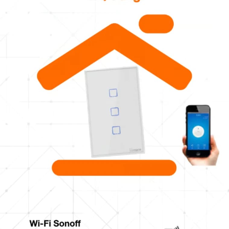 Smart Touch Light Control Switch via Wi-Fi - Single (American Standard)
