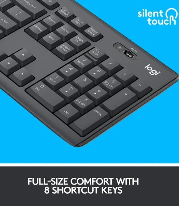 Logitech MK295 Wireless Mouse & Keyboard with SilentTouch Technology