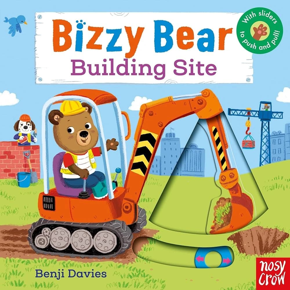 Bizzy Bear Building Site Children's Book with Engaging Character by Benji Davies Featuring Interactive Elements for Learning