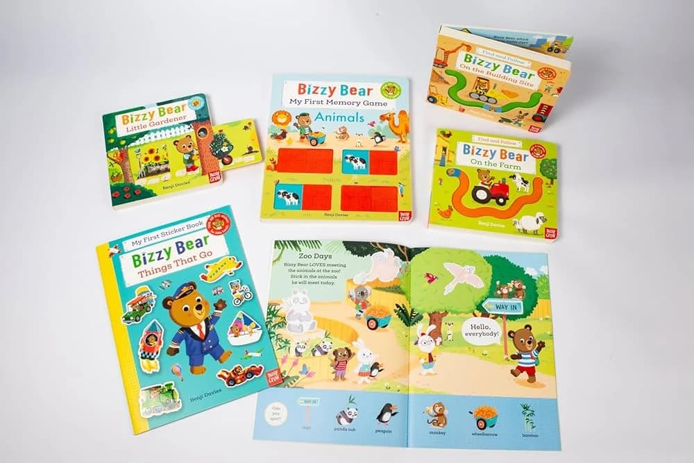 Bizzy Bear Educational Book Set for Kids Featuring Interactive and Fun World Adventures for Young Readers