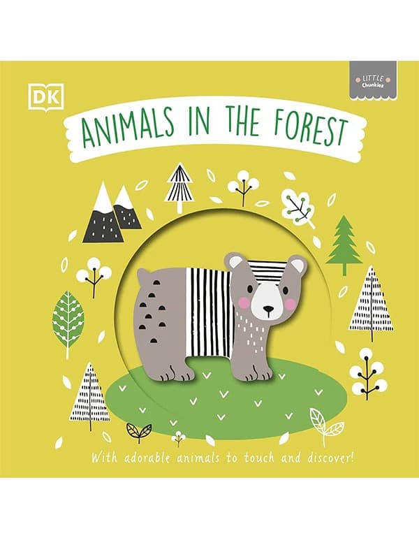 DK Book, Animals in the Forest, Colorful Design for Young Children, Encourages Learning, Touch, and Interactive Discovery.
