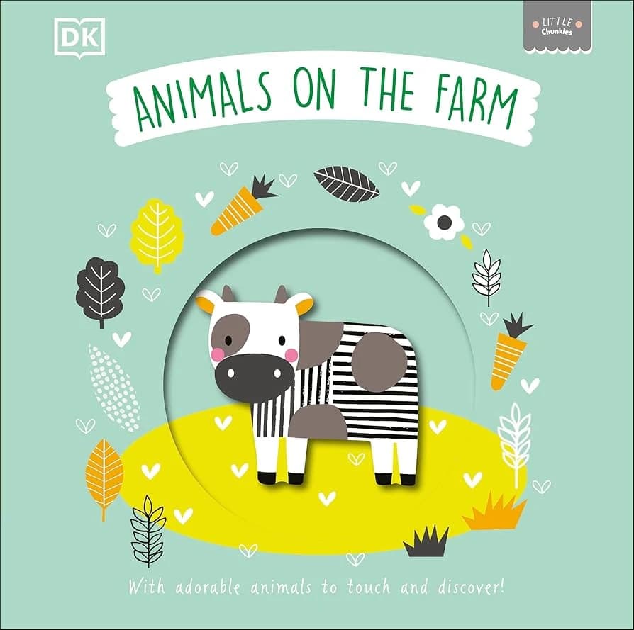 Animals on the Farm Book by DK, Interactive Touch and Discover Design, Colorful and Engaging for Children