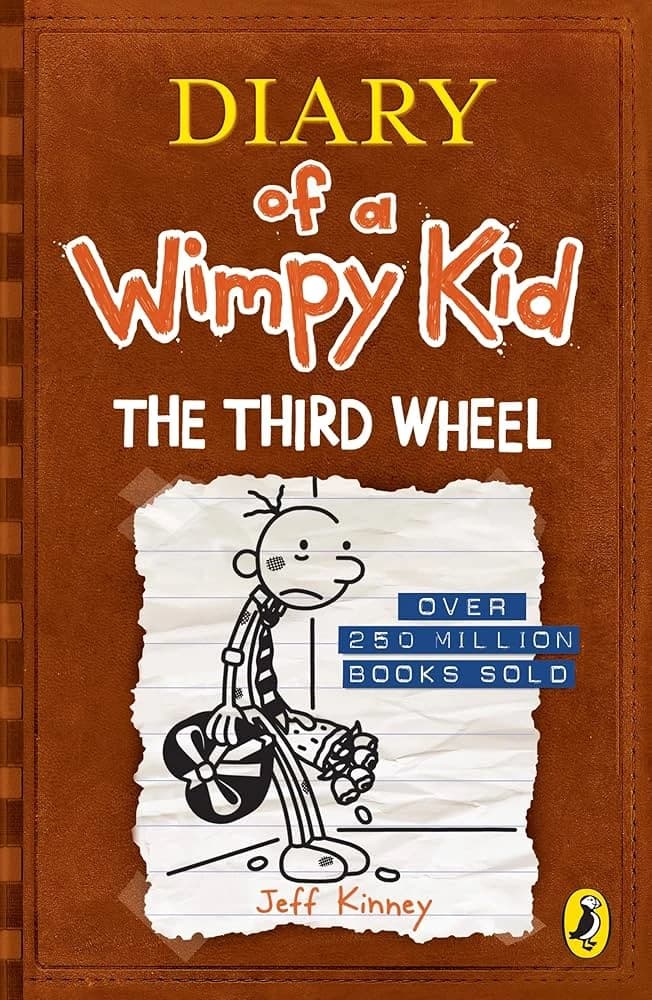 Diary of a Wimpy Kid - The Third Wheel by Jeff Kinney, a Humorous Novel for Teens in an Appealing Design