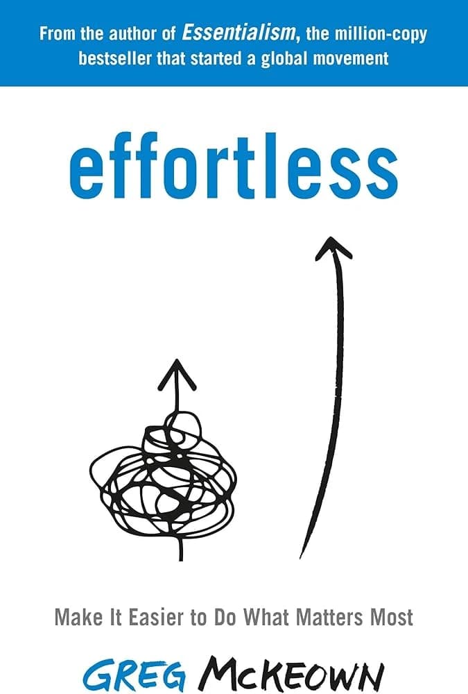 Effortless Book by Greg McKeown, Modern Design for Reading Enthusiasts and Personal Development Seekers, Ideal for Easy Achievers