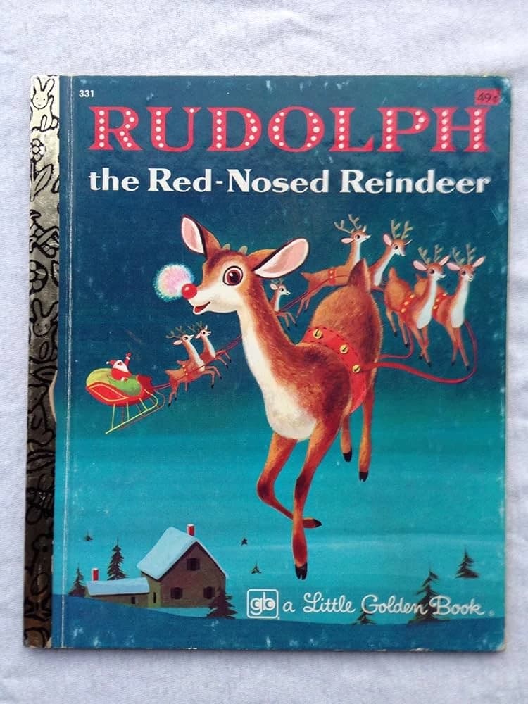 Little Golden's Children's Palette Board Book with Reindeer Illustrations and Educational Reading Design