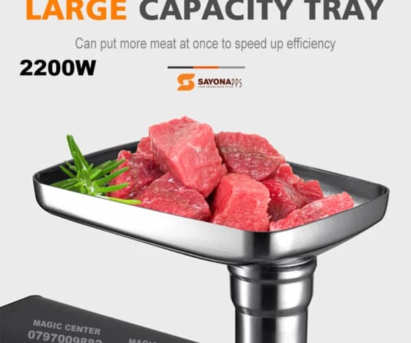 Sayona Meat Grinder with Stainless Steel Body 2200W