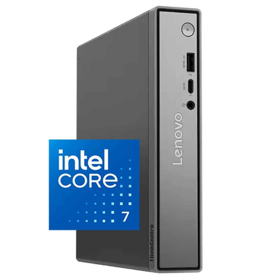 Lenovo Desktop PC ThinkCentre neo 50q Gen 5 Tiny Intel® Core™ 7 240H 10 Core, 8GB DDR5, 512GB SSD PCIe 4.0, Wi-Fi 6E + Bluetooth 5.3 TFF Tiny From Factor - 3 Year Warranty