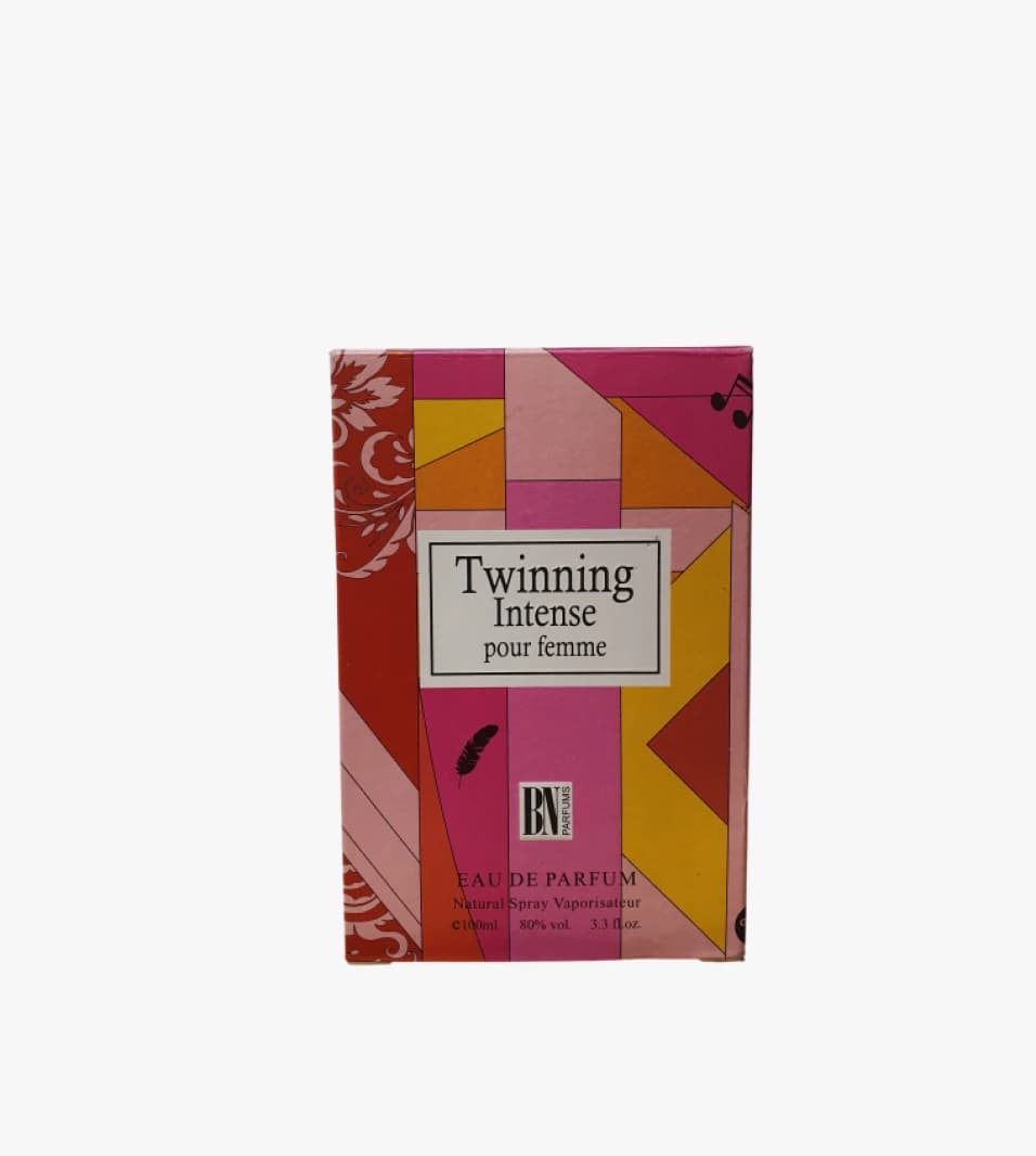 Twinning Intense Pour Femme Perfume for Women with a Modern and Captivating Design Offering a Long-Lasting Fragrance Experience.