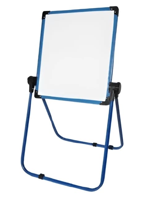 Double-Sided Board + (Stand/Markers/Chalk) - Blue